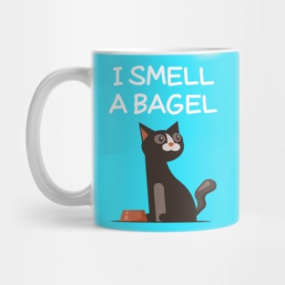 The Cat Smells A Bagel Mug